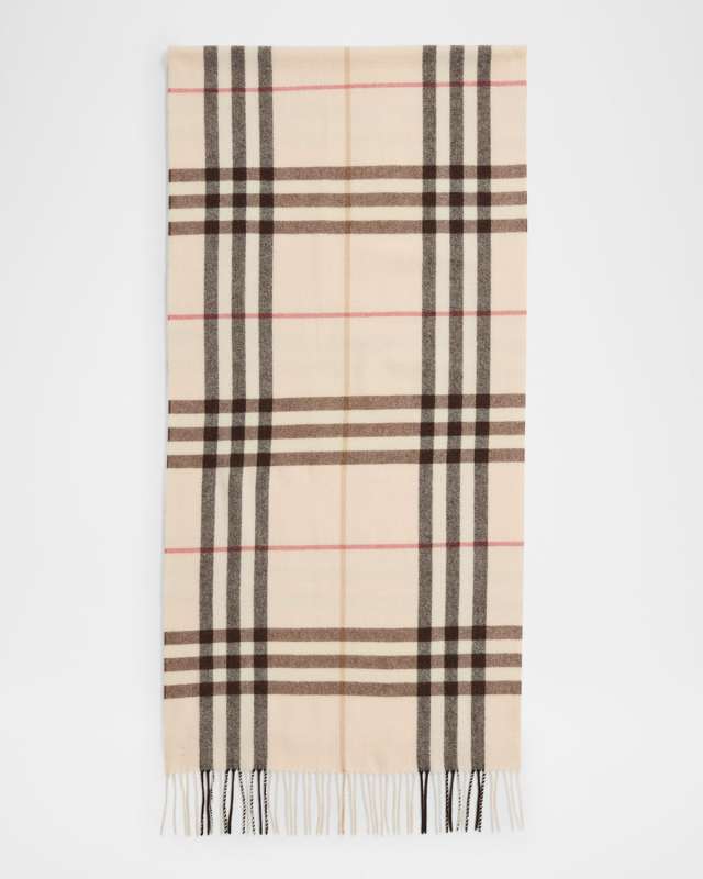 Check-Print Cashmere Scarf